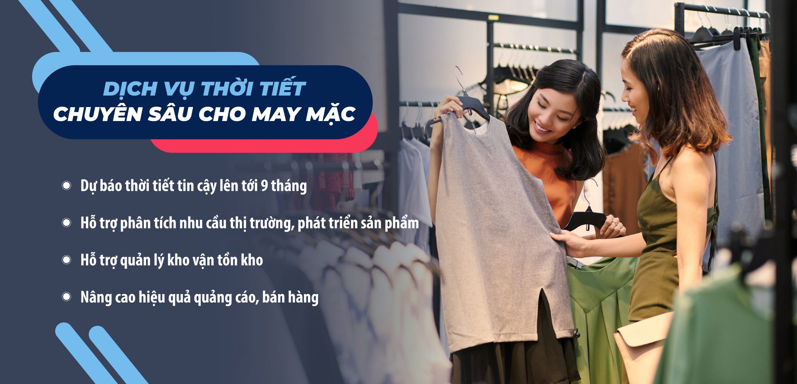 Dịch vụ thời tiết cho may mặc WeatherPlus