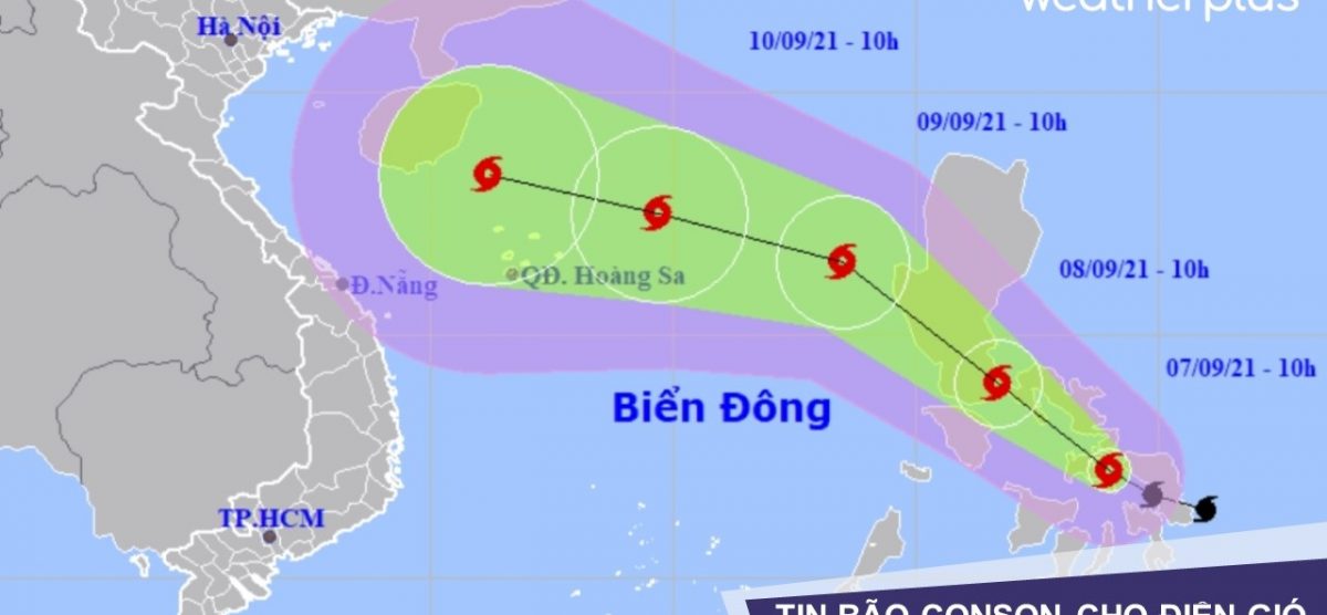 Tin bão Conson ngày 9/9/2021 cho điện gió ngoài khơi: Cảnh báo gió mạnh và sóng lớn Biển Đông ảnh hưởng tới hoạt động trên biển